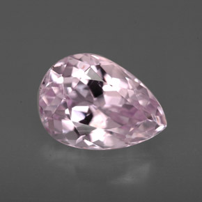 Kunzite rose naturelle en forme de poire, 3,86 ct, VVS