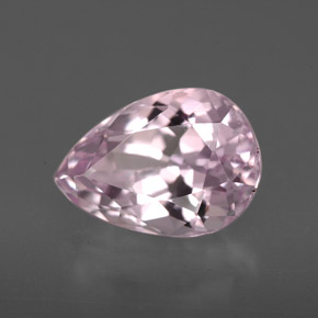 Kunzite rose naturelle en forme de poire, 3,86 ct, VVS