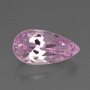 Kunzite Rose naturelle En forme de poire, 6.58 ct, VVS