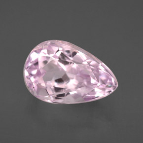 Kunzite rose naturelle en forme de poire, 4,55 ct, VS