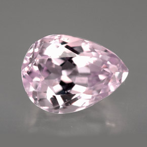 Kunzite rose naturelle en forme de poire, 5,78 ct, VVS-VS