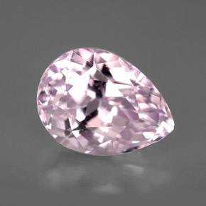 Kunzite rose naturelle en forme de poire, 5,22 ct, VVS