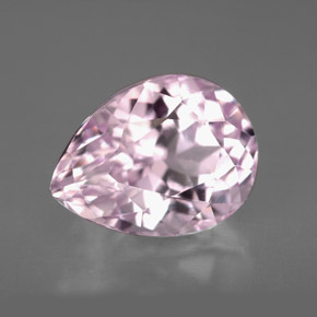Kunzite rose naturelle en forme de poire, 5,22 ct, VVS