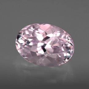 Kunzite rose naturelle coupe ovale, 5,64 ct, VVS