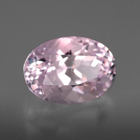 Kunzite rose naturelle coupe ovale, 5,64 ct, VVS