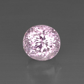 Kunzite rose naturelle coupe ovale, 5,33 ct, VVS