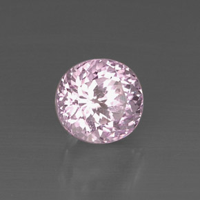 Kunzite rose naturelle coupe ovale, 5,33 ct, VVS