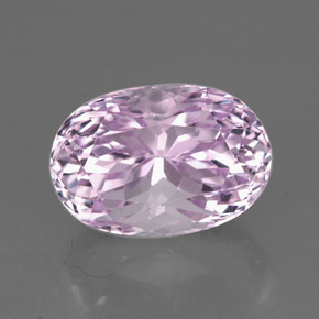Kunzite rose naturelle coupe ovale, 5,46 ct, VVS-VS