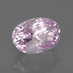 Kunzite rose naturelle coupe ovale, 5,46 ct, VVS-VS