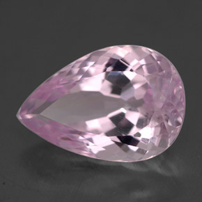 Kunzite rose naturelle en forme de poire, 6,61 ct, VS