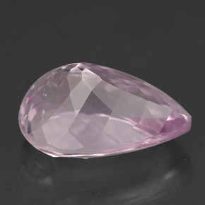 Kunzite rose naturelle en forme de poire, 6,61 ct, VS