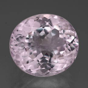 Kunzite rose naturelle coupe ovale, 7,60 ct, VVS