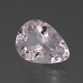 Kunzite rose naturelle en forme de poire, 5,12 ct, VVS