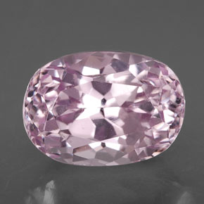 Kunzite rose naturelle coupe ovale, 6,97 ct, VS