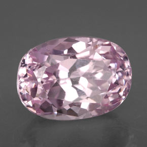 Kunzite rose naturelle coupe ovale, 6,97 ct, VS