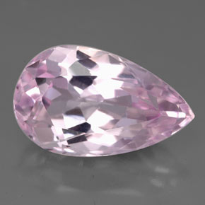 Kunzite rose naturelle en forme de poire, 8,82 ct, VS