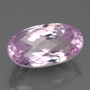 Kunzite rose naturelle coupe ovale, 5,71 ct, VS