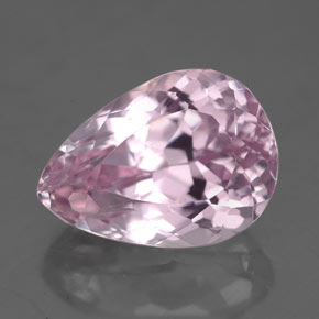 Kunzite Rose naturelle En forme de poire, 7.55 ct, VS