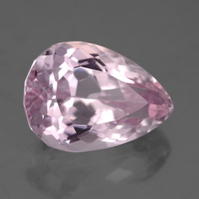 Kunzite Rose naturelle En forme de poire, 7.55 ct, VS