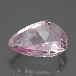 Kunzite Rose naturelle En forme de poire, 7.55 ct, VS