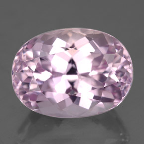 Kunzite rose naturelle coupe ovale, 8,54 ct, VS-SI