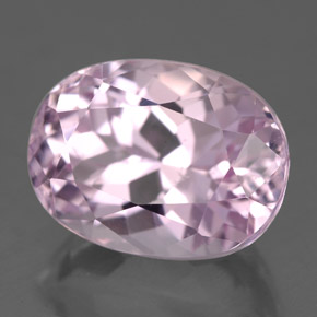 Kunzite rose naturelle coupe ovale, 8,54 ct, VS-SI