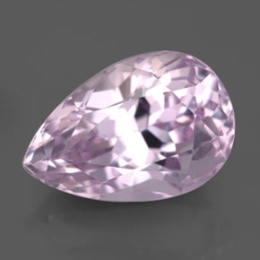 Kunzite rose naturelle en forme de poire, 7,11 ct, VVS-VS