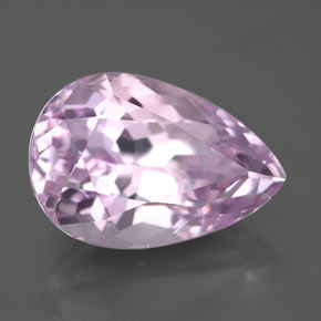Kunzite rose naturelle en forme de poire, 7,11 ct, VVS-VS