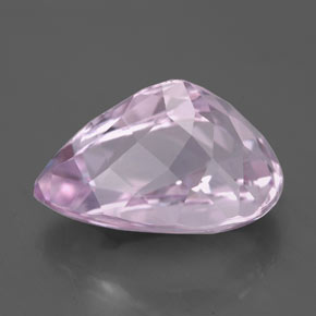 Kunzite rose naturelle en forme de poire, 7,11 ct, VVS-VS
