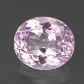 Kunzite rose naturelle coupe ovale, 7,93 ct, VVS-VS