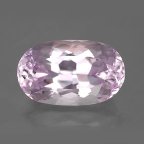 Kunzite rose naturelle coupe ovale, 10,60 ct, VVS-VS