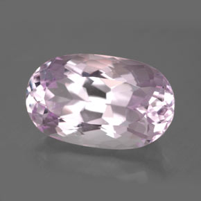Kunzite rose naturelle coupe ovale, 10,60 ct, VVS-VS