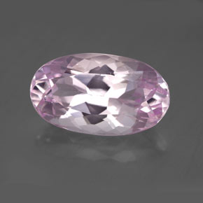Kunzite rose naturelle coupe ovale, 8,71 ct, VVS