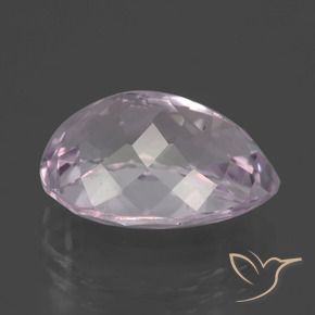 Kunzite Rose cerise léger naturelle En forme de poire, 7.60 ct, VS