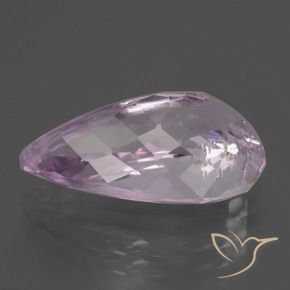 Kunzite Rose Pourpre naturelle En forme de poire, 7.89 ct, VS-SI
