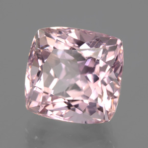Kunzite rose naturelle coupe coussin, 10,26 ct, VS
