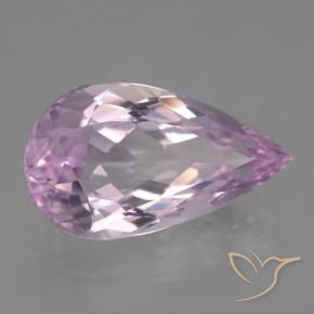 Kunzite rose naturelle en forme de poire, 12,00 ct, VVS