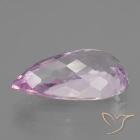 Kunzite rose naturelle en forme de poire, 12,00 ct, VVS