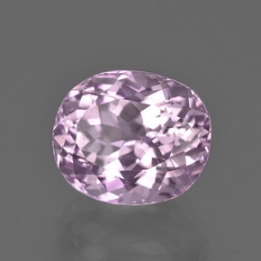 Kunzite rose naturelle coupe ovale, 7,09 ct, VS