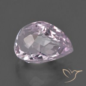 Kunzite Rose cerise léger naturelle En forme de poire, 8.60 ct, VVS