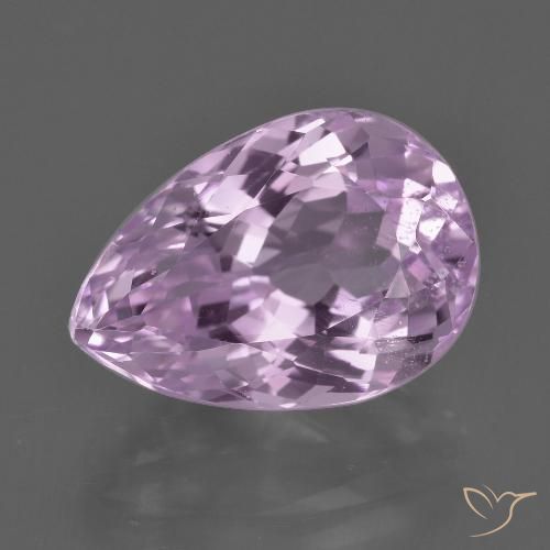 8.55ct Naturel Pourpre moyen-léger Kunzite, En forme de poire, VS