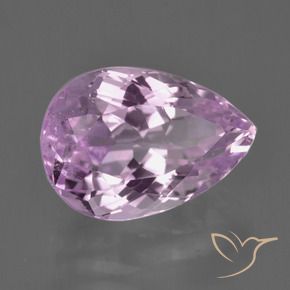 Kunzite Pourpre moyen-léger naturelle En forme de poire, 8.55 ct, VS