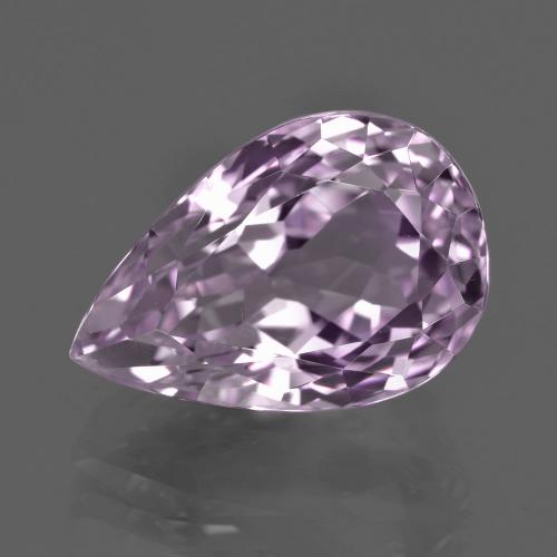 Kunzite violet naturelle en forme de poire, 13,59 ct, VVS