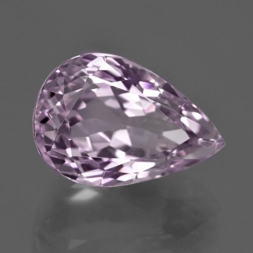 Kunzite violet naturelle en forme de poire, 13,59 ct, VVS