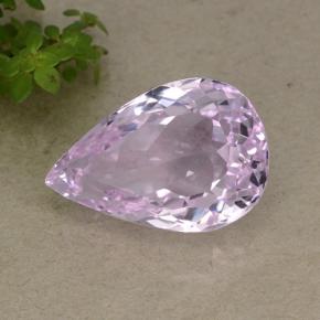 Kunzite rose naturelle en forme de poire, 15,47 ct, VVS