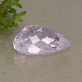 Kunzite rose naturelle en forme de poire, 15,47 ct, VVS