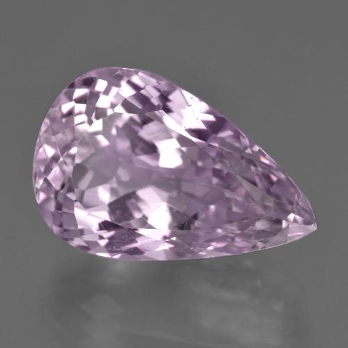 Kunzite rose naturelle en forme de poire, 21,75 ct, VS