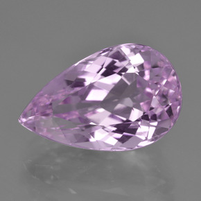 Kunzite pourpre naturelle en forme de poire, 11,03 ct, VS