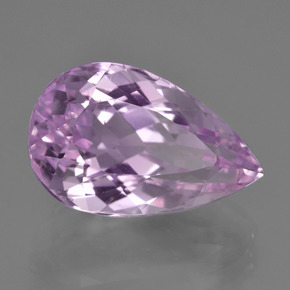 Kunzite pourpre naturelle en forme de poire, 11,03 ct, VS