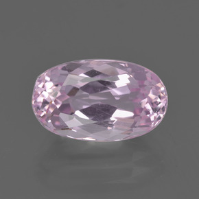 Kunzite rose naturelle coupe ovale, 4,58 ct, VS